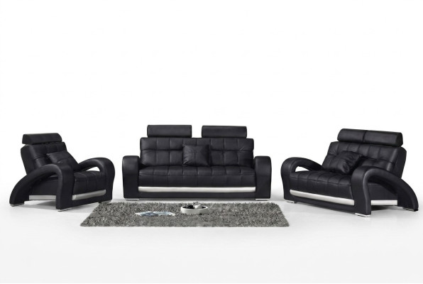 Divano in pelle divano composto da 3 posti letto + 2 + 1 insieme di design divano moderno B2023.
