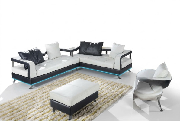 Divano in pelle Divano Angolare Composizione Salotto Angolare Divano Angolare Design Moderno Nuovo