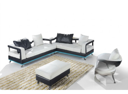 Divano in pelle Divano Angolare Composizione Salotto Angolare Divano Angolare Design Moderno Nuovo