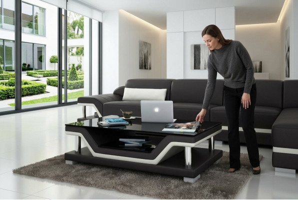 Tavolino Tavolo Tavolini in vetro Tavolino da designer Tavolino d'appoggio CT9003