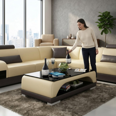 Tavolino da salotto Tavolo Tavolini in vetro Tavolino di design Posto per tavoli CT9005