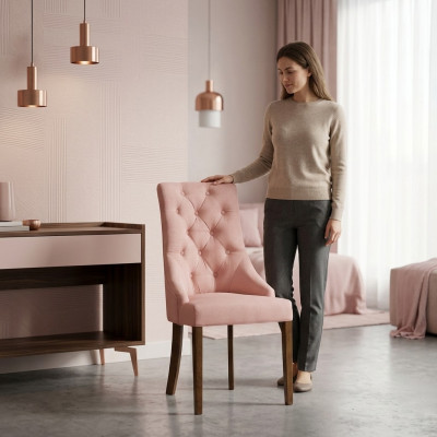 6 sedie Chesterfield da salotto club imbottite.