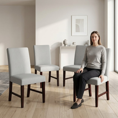 4x sedie sedia imbottita design lounge club sedile schienale set poltrona nuova