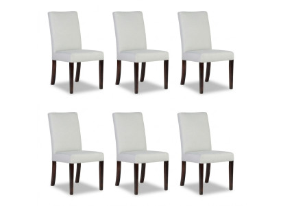 6 sedie design lounge club imbottite con seduta e schienale, nuove.