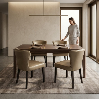 4 sedie design imbottite completo set moderno nuovo