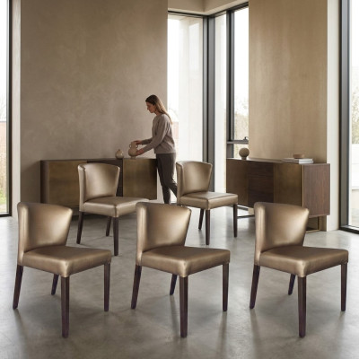 6 sedie sedia imbottita design bracciolo set poltrona completo moderno