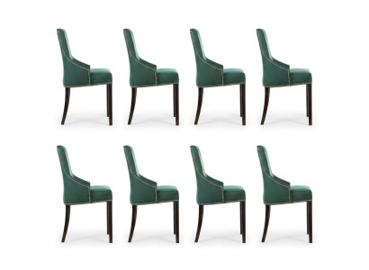 8x Sedie imbottite design Polster Sedie Sedie Guarda salotto poltrona club set