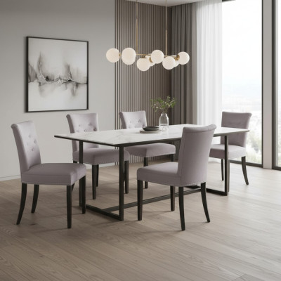 4x sedie imbottite design Design Polster Stuhl Seht Garnitur Sessel Lounge Club Set Modern