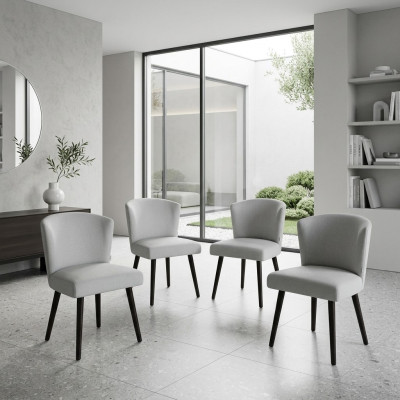 4 sedie imbottite in pelle, poltrone da club design lounge.