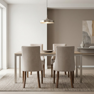 4x Set di sedie Imbottite di Design Poltrona poltroncine Completamente retrò Soggiorno