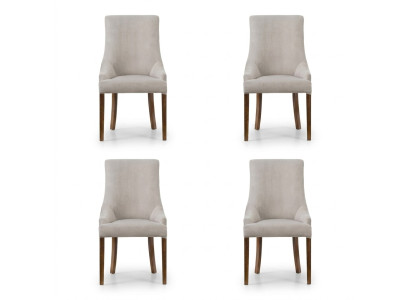 4x Set di sedie Imbottite di Design Poltrona poltroncine Completamente retrò Soggiorno