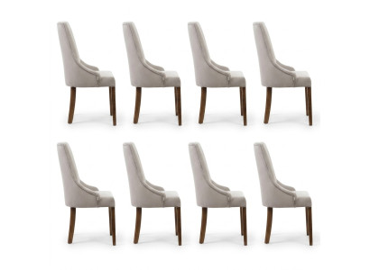 8x Set di sedie imbottite di design - set completo di sedie con poggiatesta e seduta lounge.