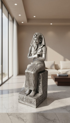 Statua del faraone egiziano Scultura Statuetta Sculture Decorazioni Decorazione Figura 117cm