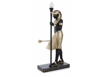 Lampada da terra Scultura Figura Lampada Luce Egitto Statua Figure Sculture 2876