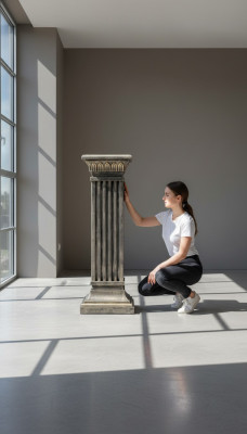 Colonna di Medusa statua colonna romana in marmo figura decorativa supporto 1050
