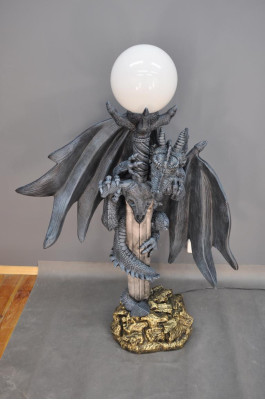 Lampada a stelo gotica XXL Design Lampada da terra Illuminazione Draghi Luminaria 143 cm