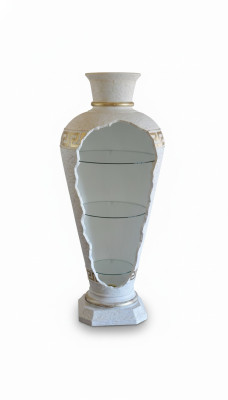 Vetrina Bar Mensola d'angolo in vetro anfora vaso vaso da pavimento armadio vetrine armadio lampada