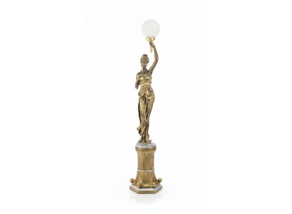 Lampada XXL Design in piedi con scultura figura statue 227cm.