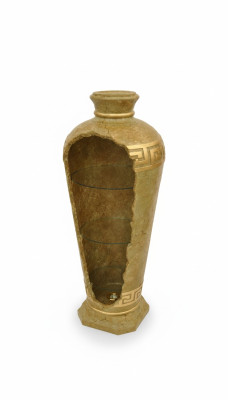 XXL Medusa Stile Antico Vetrina Bar Vaso da Pavimento Armadio Colonna Vetrina 127cm Nuovo