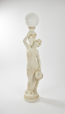 Lampada da terra scultura figura lampada luce Egitto statua figure sculture 1680.