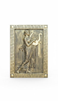 Musica rilievo murale stile antico dipinto a rilievo pittura murale antica artigianato dio immagine nuova
