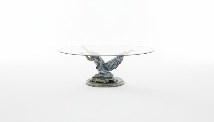 Design tavolo da caffè in vetro tavolino tavolo da caffè classico da 42 cm