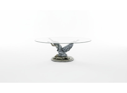 Design tavolo da caffè in vetro tavolino tavolo da caffè classico da 42 cm