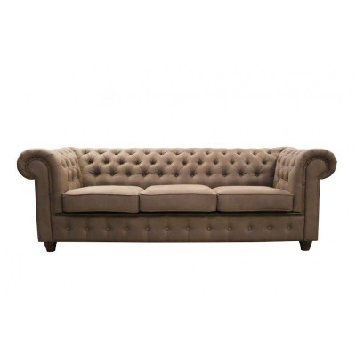 Chesterfield Set di divani 3+1+1 in tessuto per divani completo.