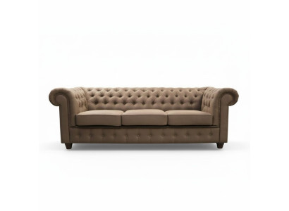Chesterfield Set di divani 3+1+1 in tessuto per divani completo.