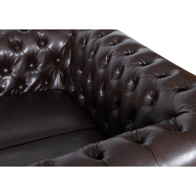 Chesterfield set divano 3+2+1 Yorki in tessuto, divano composto da sofà e poltrone, nuovo