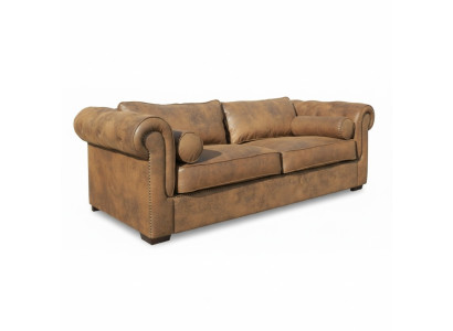 Chesterfield Set divano 3+2, set di rivestimenti in pelle per divani nuovo.