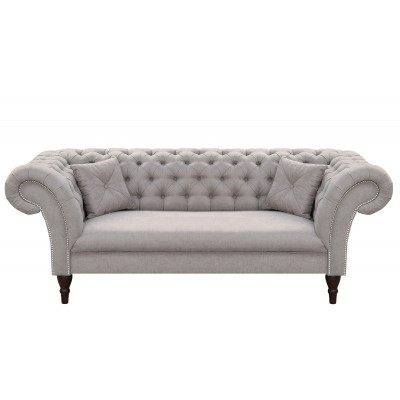 Chesterfield Set divano 3 + 2 divano divano imbottito in pelle design tessuto garniture