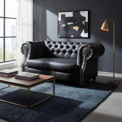 Chesterfield Lincoln divano a due posti divano imbottito divani divano design in pelle Club Sofa