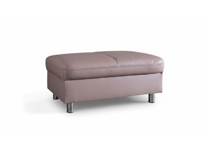 Pouf da salotto XXL Club in pelle, pouf ottomano di design in tessuto.