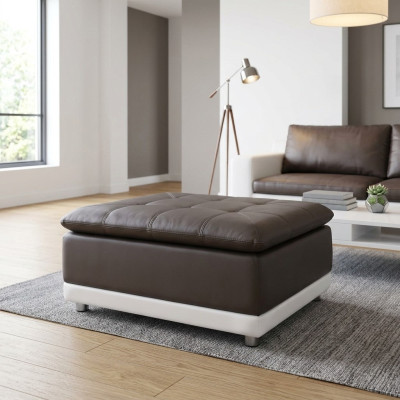 Lounge Pouf XXL Club Pouf Pouf in pelle tessile Ottoman