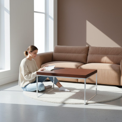 Moderno tavolino da salotto design classico in legno per hotel.