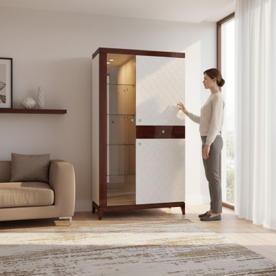 Vetrina di design moderno Vetrina in vetro Armadio vetrina Decorazione Vetrina Scaffale