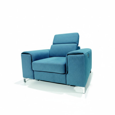 Poltrona elettrica per home theater relax Club TV 1 posto piediera reclinabile divano