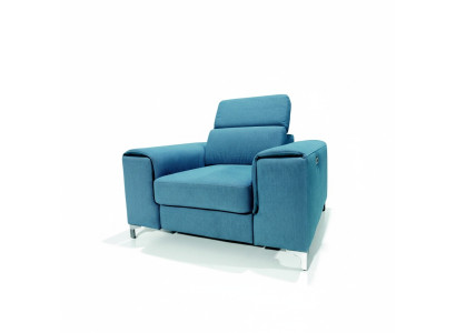 Poltrona elettrica per home theater relax Club TV 1 posto piediera reclinabile divano