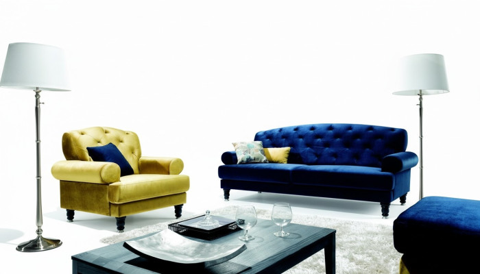 Chesterfield divano a 3 posti design divano divani imbottiti in tessuto Lamezia