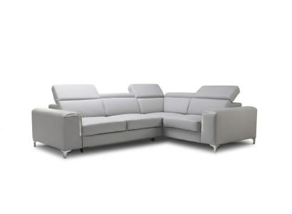 Sofà d'angolo elegante e confortevole per un interno dolce e accogliente.