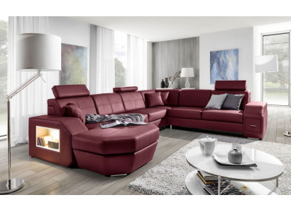 Nobile set di divani d'angolo imbottiti di design per soggiorno, divani e poltrone.