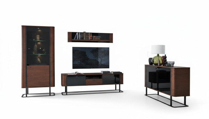 Set soggiorno di alta qualità, cassettiera, armadio, comodini, credenza.