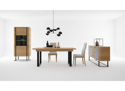 Set di mobili da soggiorno di alta qualità Vetrina + Tavolo da pranzo + Madia.