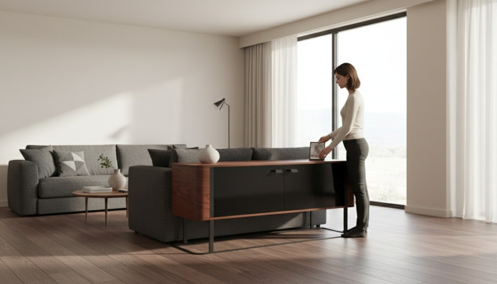 Mobile moderno, tavoli, credenze, credenza alta, comodino, comodini.