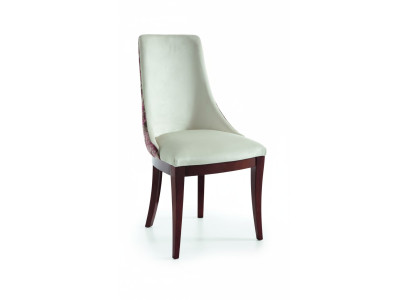 Sedia poltrona design classico reale sedie schienale imbottito sedile legno