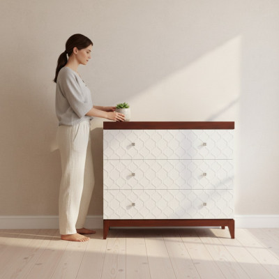 Mobile contenitore di design, cassettiera, credenza, madie, scaffale, legno decorativo.
