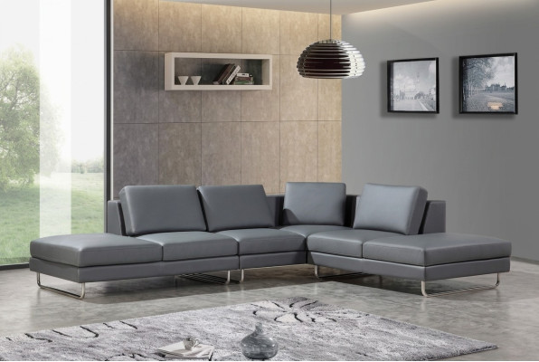 Divano in pelle, design imbottito, divano ad angolo, zona soggiorno, divani ad angolo, divani.