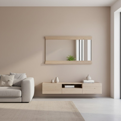 Specchio Specchio da parete designer Ingresso Soggiorno Bagno Legno Vetro design Aspen AS-L1