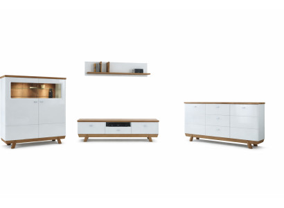 Soggiorno Set di mobili Parete attrezzata Credenza Vetrina Scaffale Design Mobili da hotel Nuovo